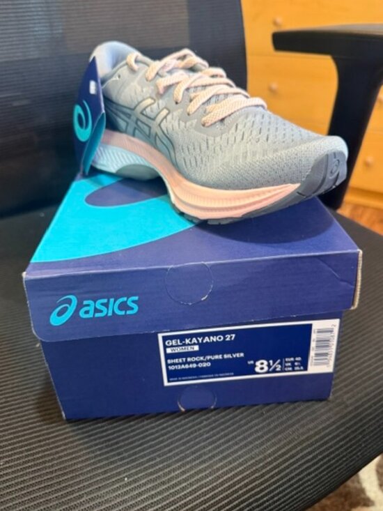 Asics Shoes - Asics Gel-Kayano 27 Gray and Pink Women's Running Shoes